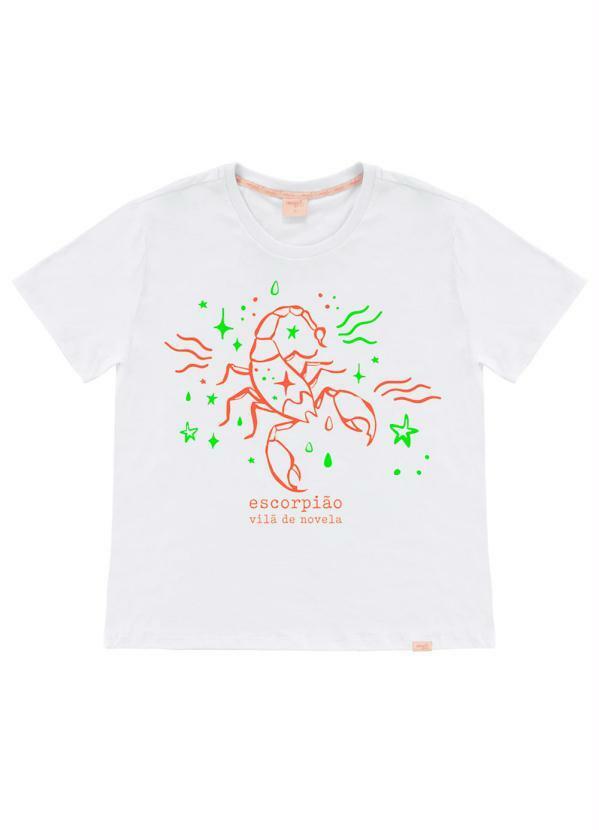 Angel - T-Shirt Zodiac Escorpião Branco