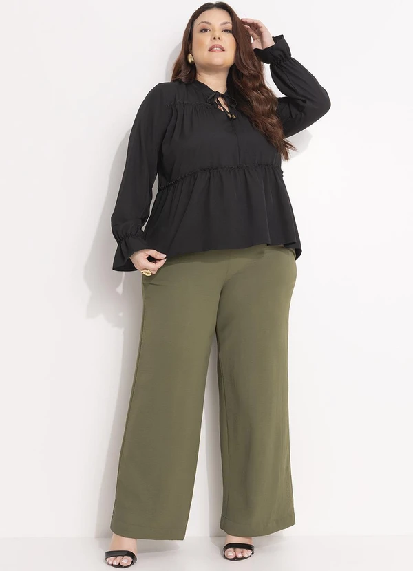 Quintess - Bata Preta em Tecido de Poliéster com Elastano 10