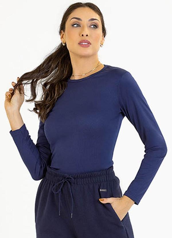 Soft Bonni - Blusa Adulto em Malha Térmica Azul