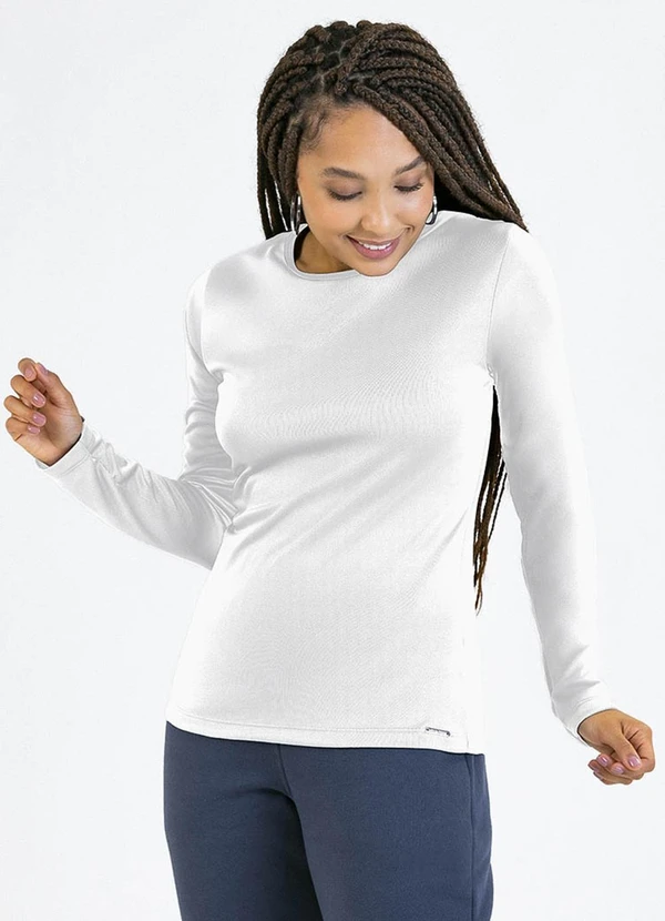 Soft Bonni - Blusa Adulto em Malha Térmica Branco