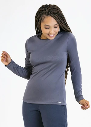 Soft Bonni - Blusa Adulto em Malha Térmica Cinza - SOFT BONNI