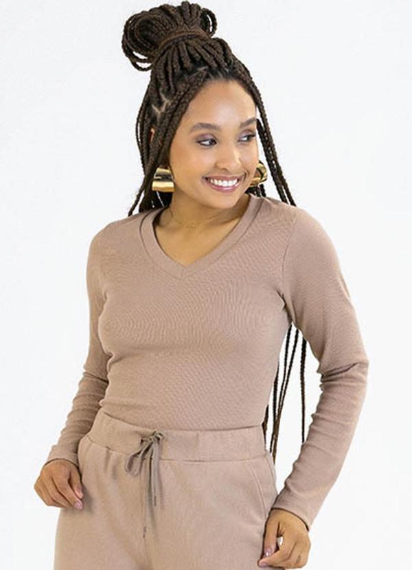 Soft Bonni - Blusa Adulto em Punho Bege