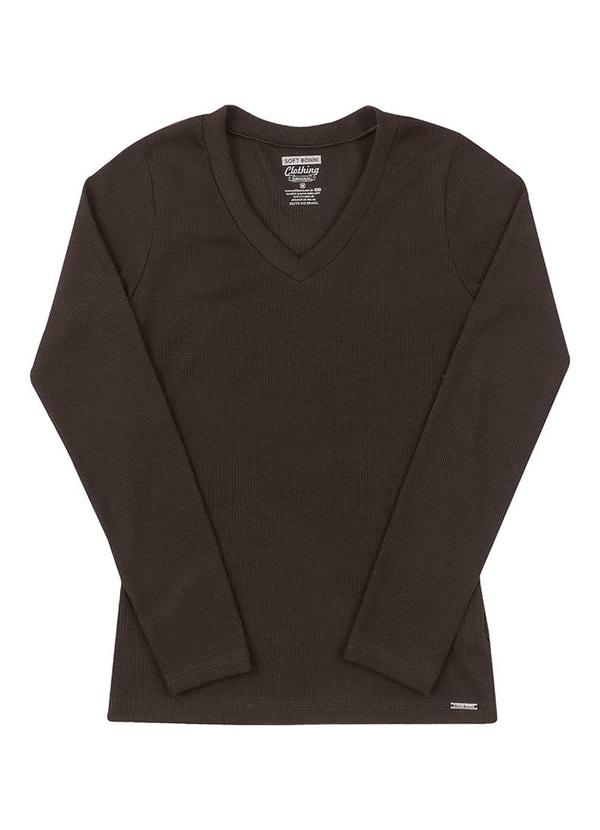 Soft Bonni - Blusa Adulto em Punho Marrom