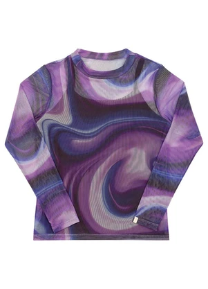 Soft Bonni - Blusa Adulto em Tule e Viscolycra Azul - SOFT BONNI