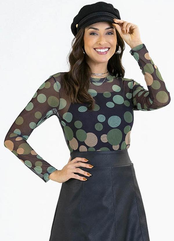 Soft Bonni - Blusa Adulto em Tule e Viscolycra Verde