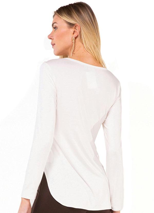 Endless - Blusa Alongada Manga Longa Bege 2