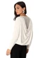 Enfim - Blusa Ampla Degagê em Viscose Preto - variação: Off White