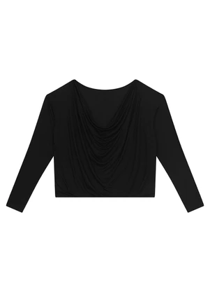 Enfim - Blusa Ampla Degagê em Viscose Preto - ENFIM