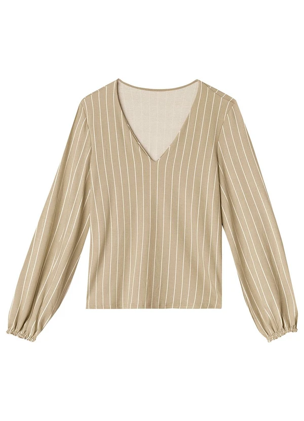 Malwee - Blusa Ampla em Moletinho Bege 1
