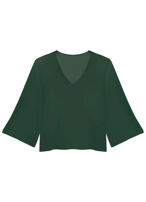 Malwee - Blusa Ampla em Moletinho Verde Esmeralda 3