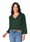 Malwee - Blusa Ampla em Moletinho Verde Esmeralda - variação: Verde Esmeralda