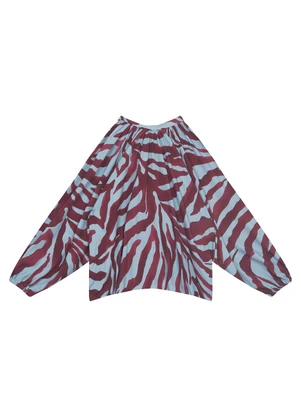 Enfim - Blusa Animal Print Ampla Azul - ENFIM
