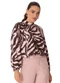 Enfim - Blusa Animal Print Ampla Rosa - variação: Rosa