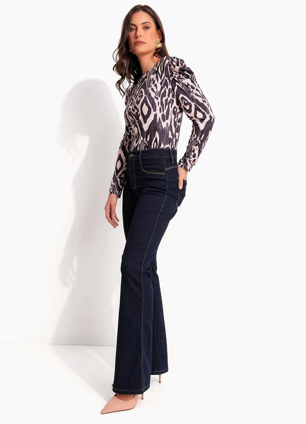 Quintess - Blusa  Animal Print em Malha Fria 5