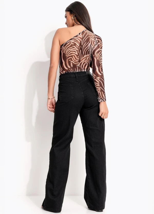 Quintess - Blusa Animal Print em Tule com Elastano 5