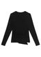 Enfim - Blusa Assimétrica Texturizada Preto - variação: Preto