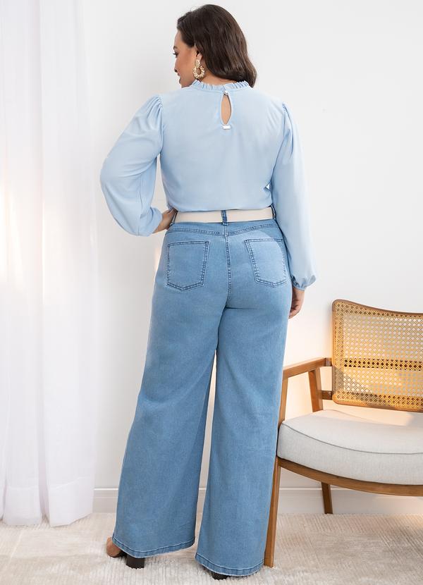 Quintess - Blusa Azul com Manga Bufante 7