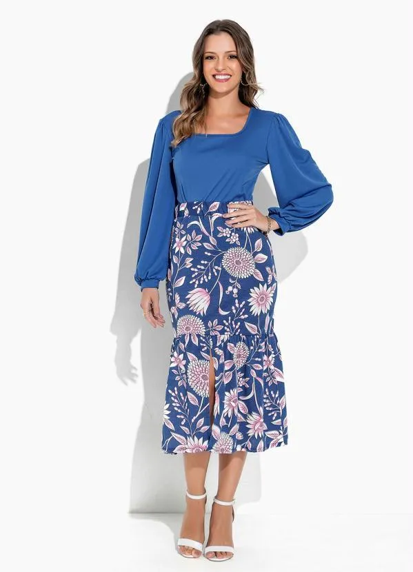 Rosalie - Blusa Azul com Manga Longa 3