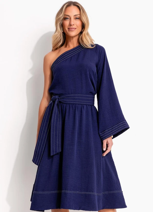 Quintess - Blusa Azul em Crepe Plano 10