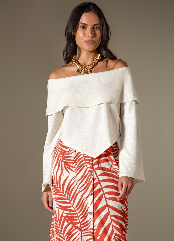 Use Modo - Blusa Barra V Bege 2