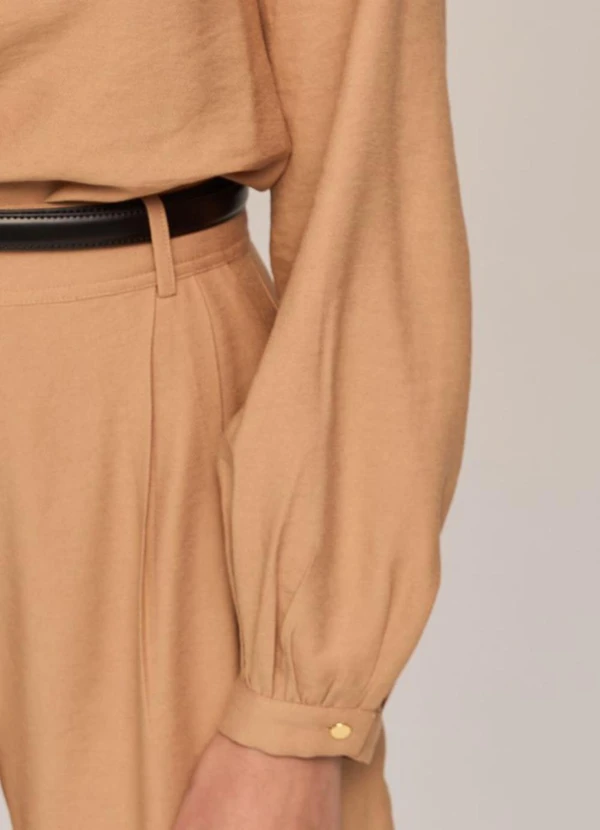 Carlota Costa - Blusa Basic com Mangas Longas Marrom 3