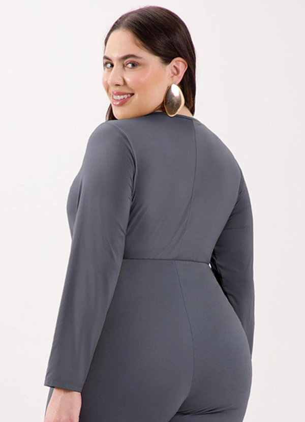 Lunender Mais Mulher - Blusa Básica de Mangas Longas em Malha Azul 2