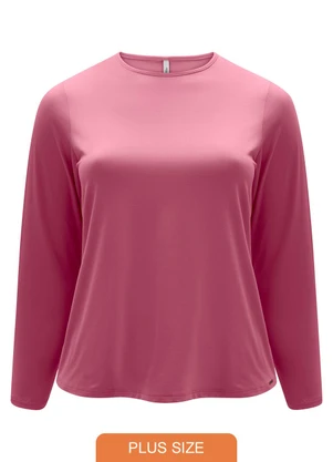 Lunender Mais Mulher - Blusa Básica de Mangas Longas em Malha Vermelho - LUNENDER MAIS MULHER