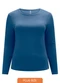 Lunender Mais Mulher - Blusa Básica em Malha Canelada Marrom - variação: Azul