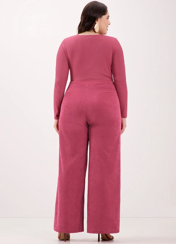 Lunender Mais Mulher - Blusa Básica em Malha Canelada Vermelho 4