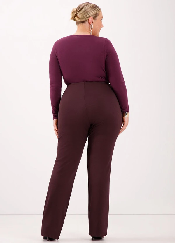 Lunender Mais Mulher - Blusa Básica em Malha com Elastano Vermelho 4