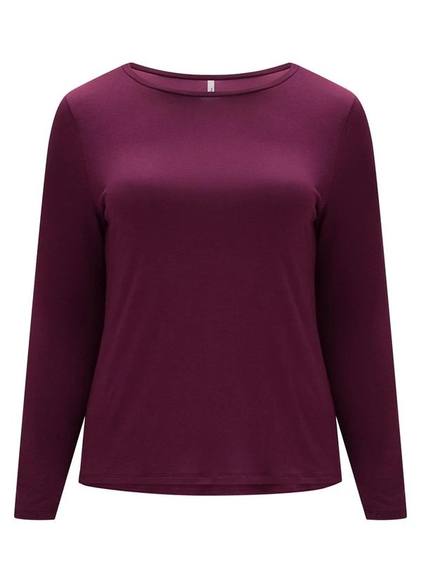 Lunender Mais Mulher - Blusa Básica em Malha com Elastano Vermelho 5