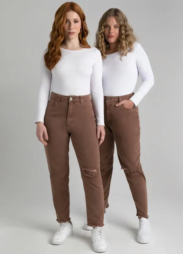 Enfim - Blusa Básica Justa Manga Longa Branco 3