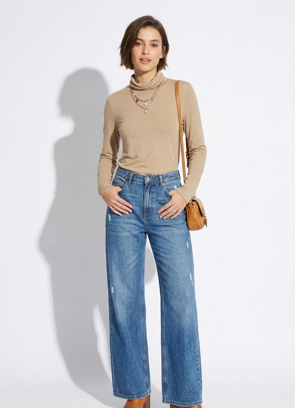 Bimini - Blusa Bege em Malha de Viscose 3