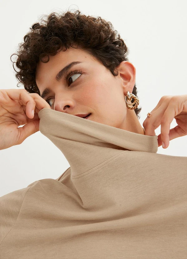 bonprix - Blusa Bege em Malha de Viscose 2