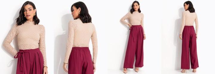 Blusa Bege em Malha Devor�