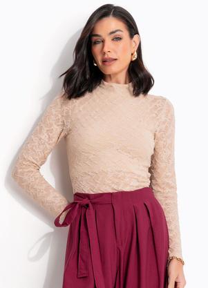 Blusa (Bege) em Malha Devor�