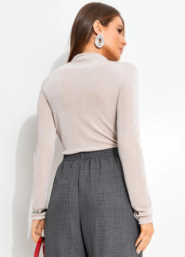 Quintess - Blusa Bege em Malha Flow 2