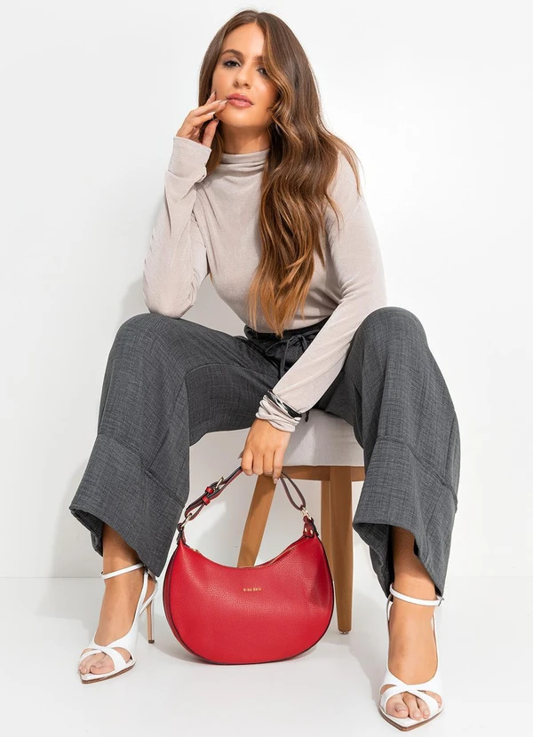 Quintess - Blusa Bege em Malha Flow