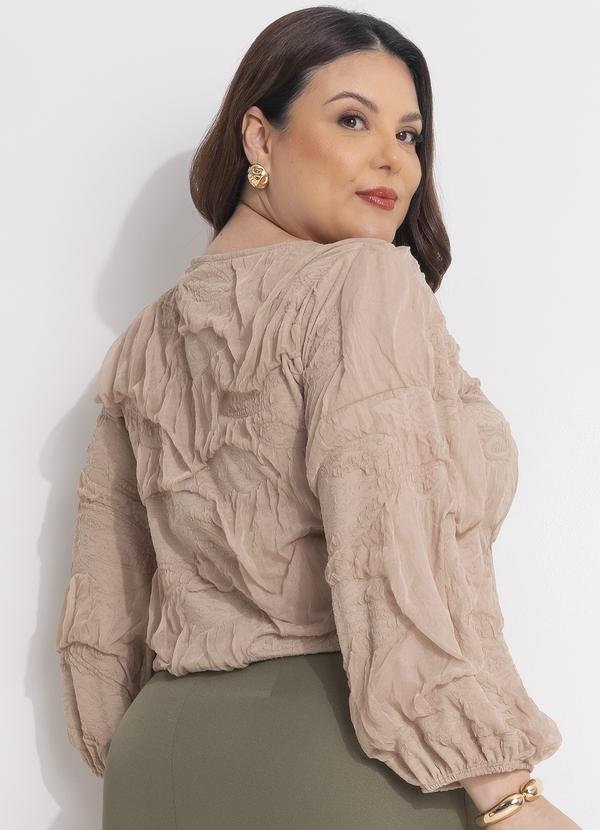 Quintess - Blusa Bege em Malha Jacquard 6