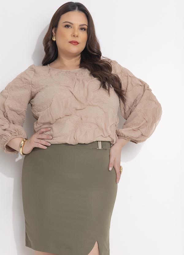 Quintess - Blusa Bege em Malha Jacquard 2