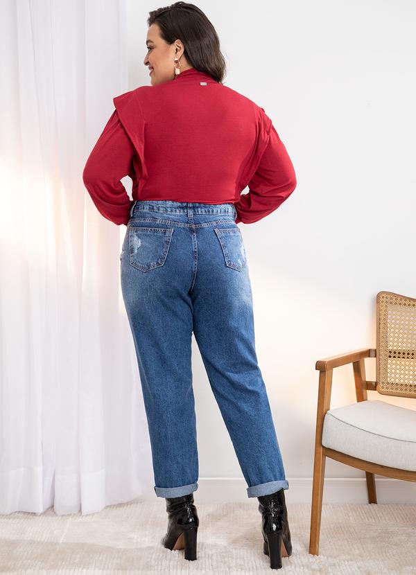 Quintess - Blusa Bordô em Malha de Viscose 2