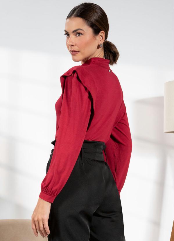 Quintess - Blusa Bordô em Malha de Viscose 10