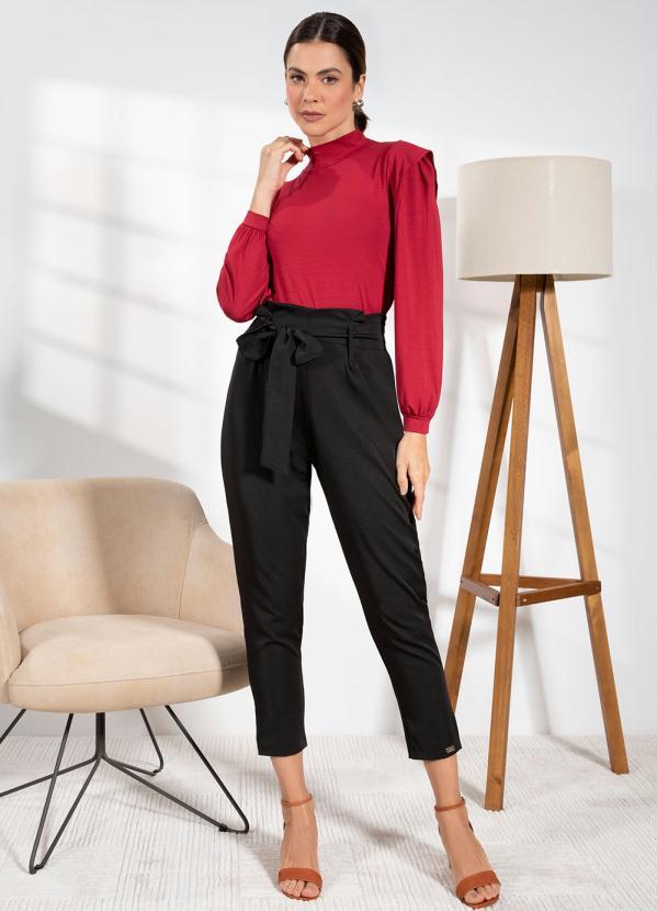 Quintess - Blusa Bordô em Malha de Viscose 9