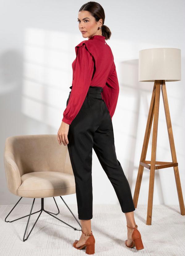 Quintess - Blusa Bordô em Malha de Viscose 8