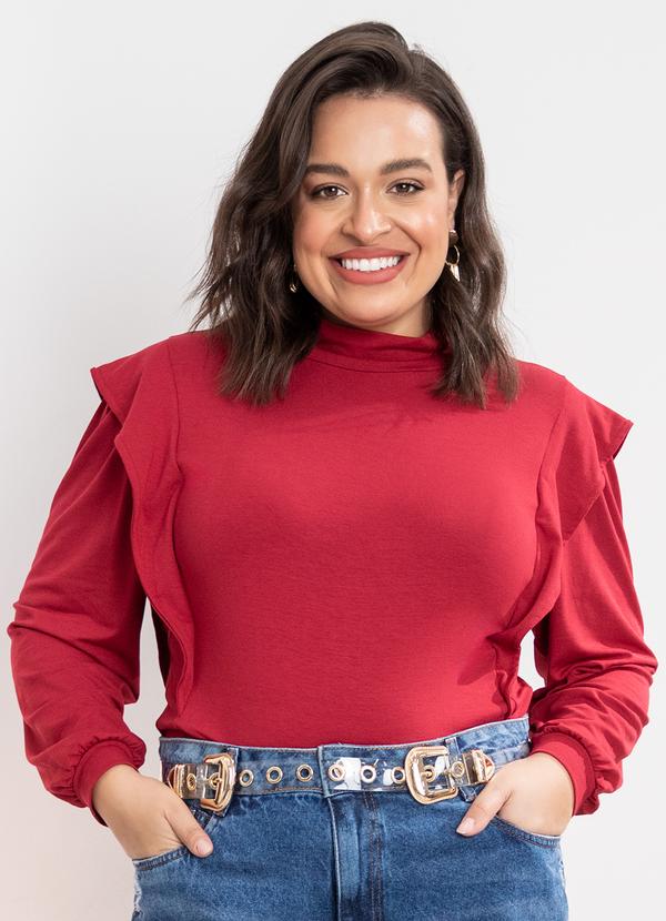 Quintess - Blusa Bordô em Malha de Viscose 5