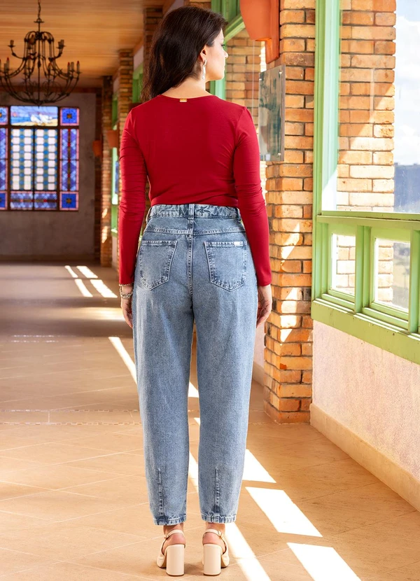 Quintess - Blusa Bordô em Malha de Viscose 4