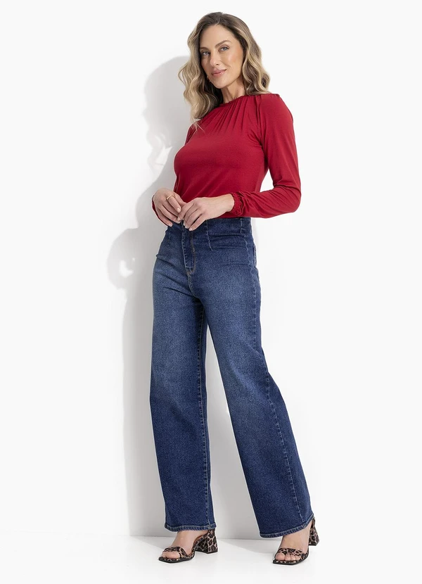 Quintess - Blusa Bordô em Malha de Viscose 7