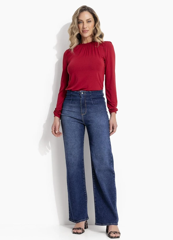 Quintess - Blusa Bordô em Malha de Viscose 6