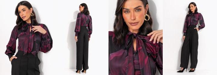 Blusa Bord� em Malha Fria