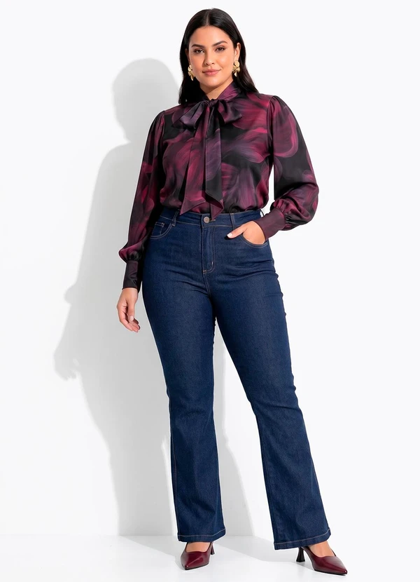 Quintess - Blusa Bordô em Malha Fria